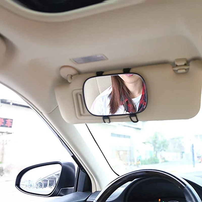 Portable Car Sun Visor Makeup Mirror Car Interior Sun-Shading HD Cosmetic Mirror Auto Vanity Mirror Car Styling