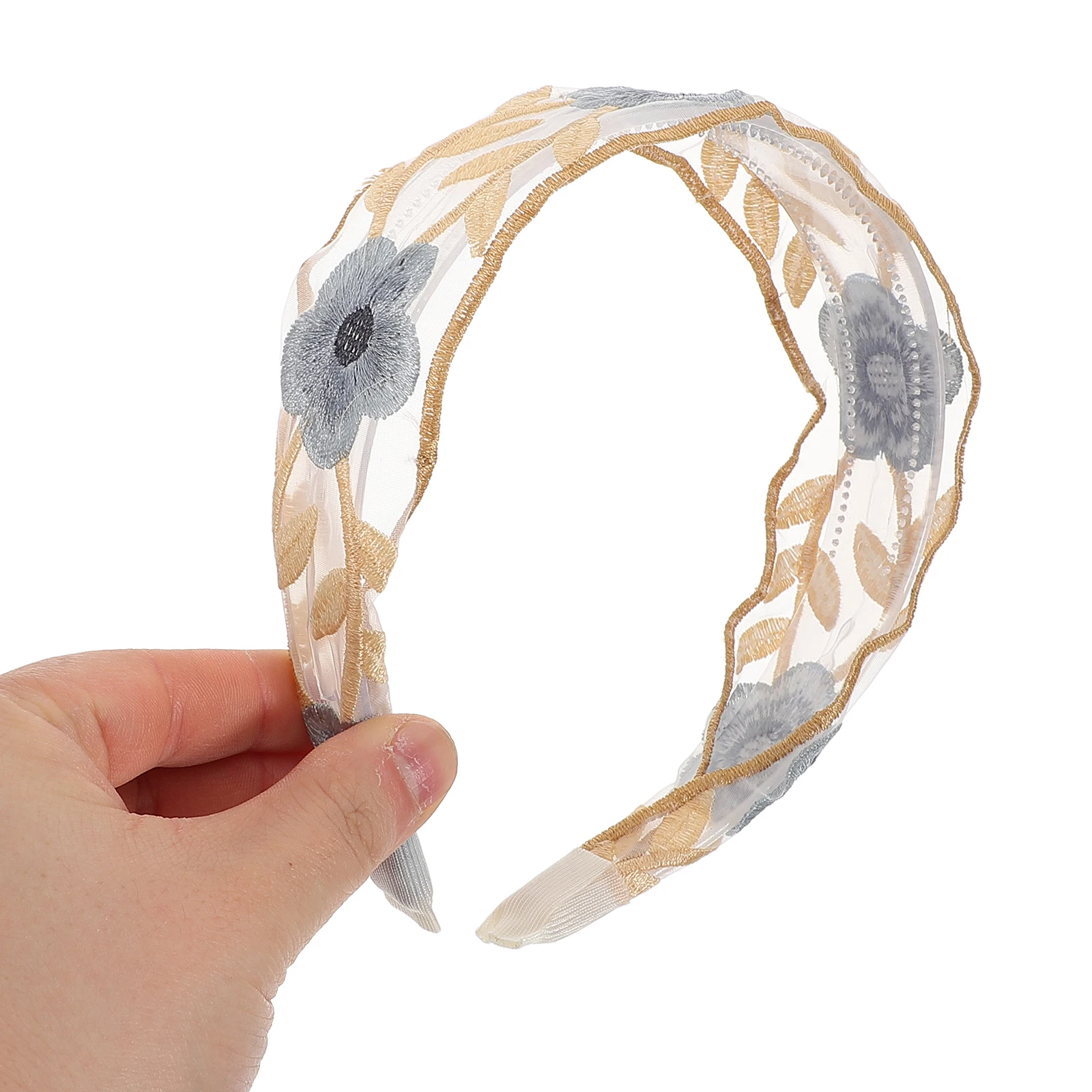 

2 Pcs Embroidered Flower Headband for Girls Headbands Women Floral Wide Birthday Fashion Face Wash Temperament