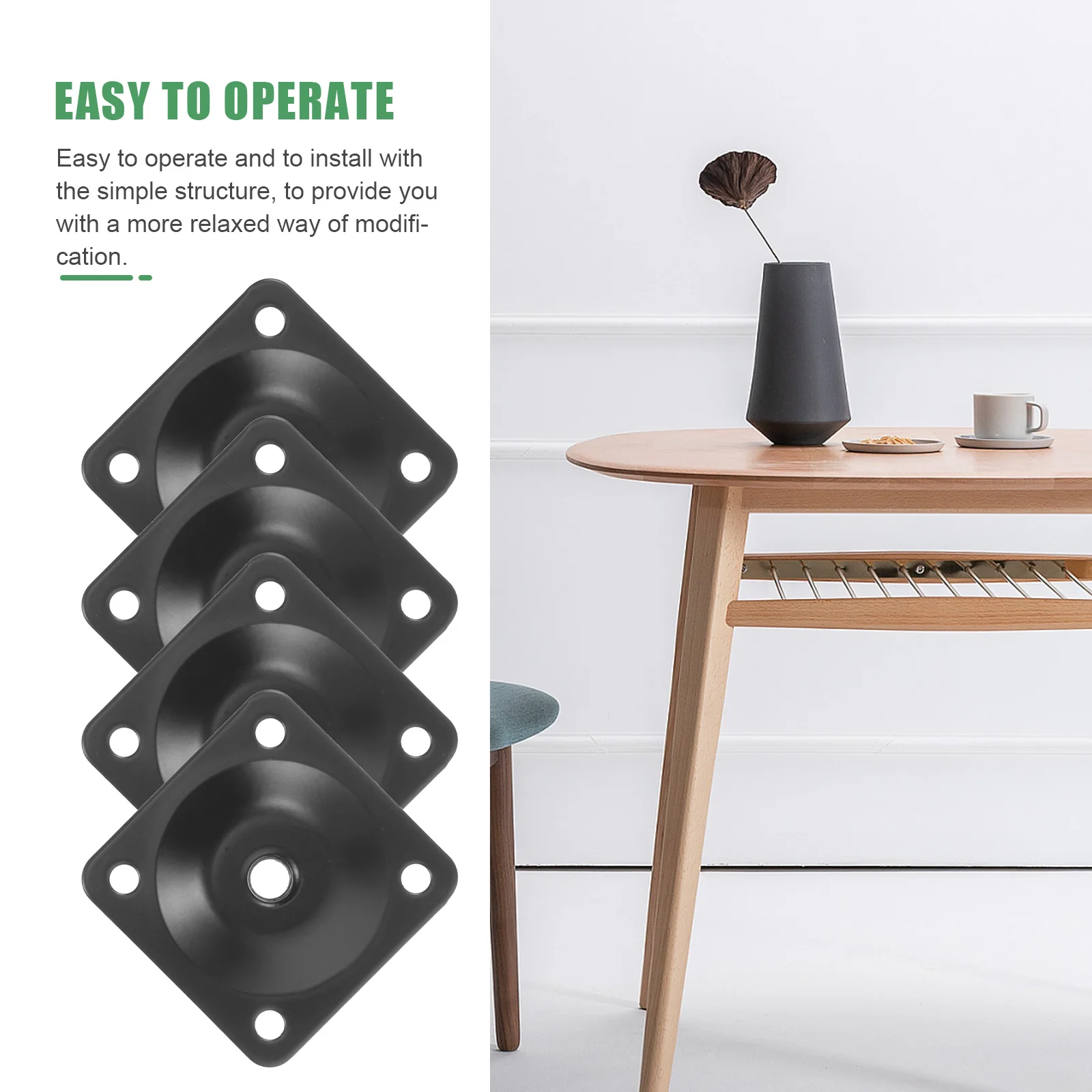 Accessories Furniture Leg Pads Feet Attachment Iron Sheets Mounting Hardware Table Plate Connectors Plates Brackets