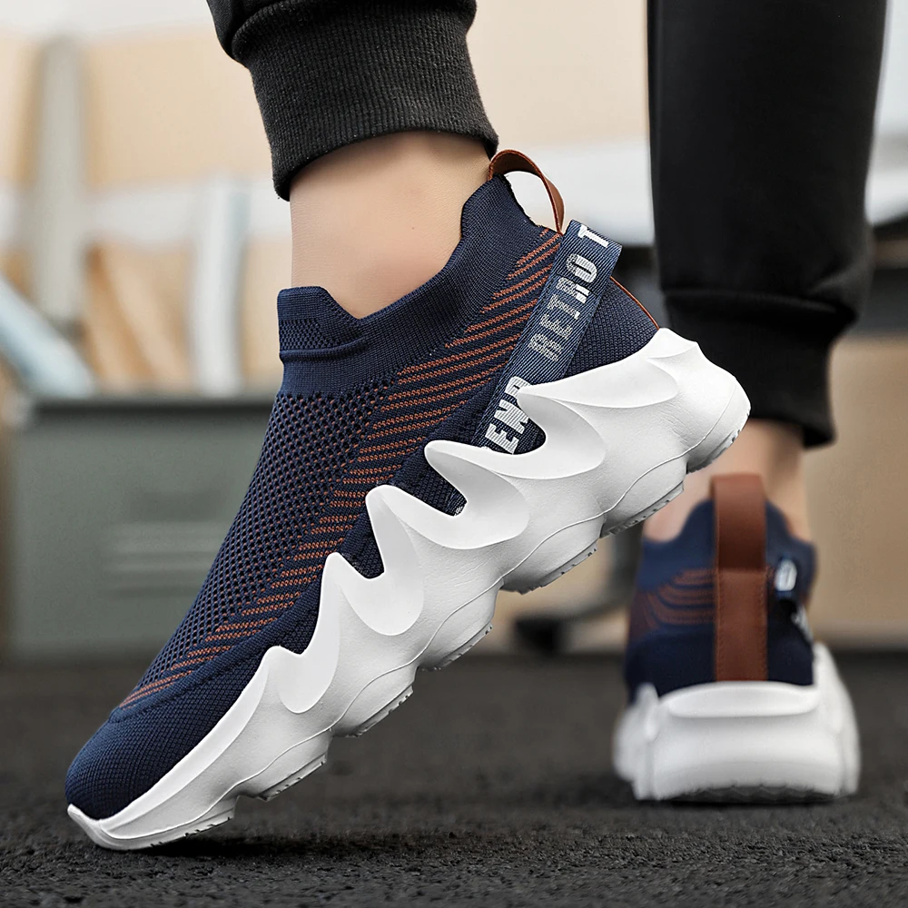 Herren Outdoor-Wander- und Laufschuhe in großen Größen, bequeme, vielseitige, modische Sportschuhe für Paare zum Training. – Detail 11