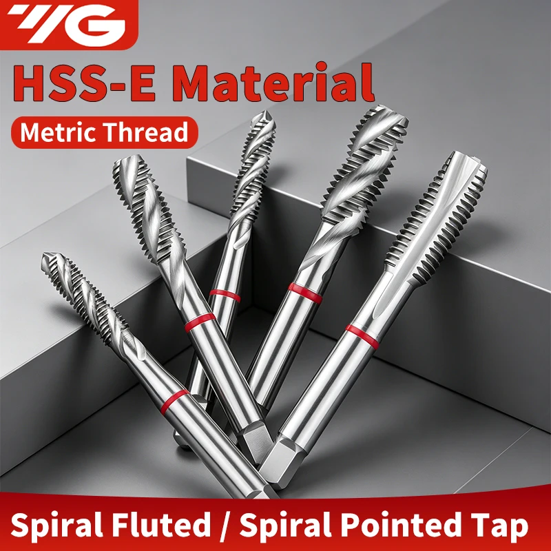 YG-1 HSS-EX T2809 Spiral Flute Taps, Red Ring Series, M1-M6.5, Optimized for Stainless Steel & General Purpose (1 Pc)