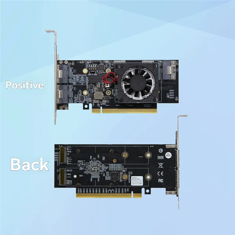 

AM-External Graphics Card Compatible Pcie 3.0 X16 Expansion Card PLX8749 Chipset M. 2 NVME SSD Split-Free Expansion Slot