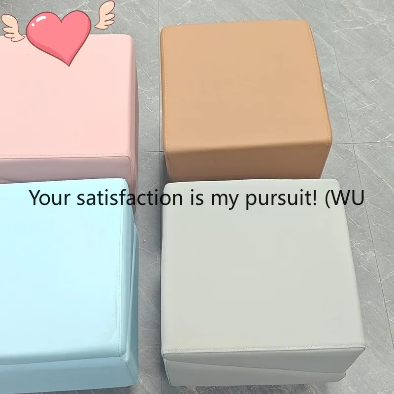ZOCI-Multifunctional pet cat sends trendy support color pad dog random small square stool ladder pet wooden