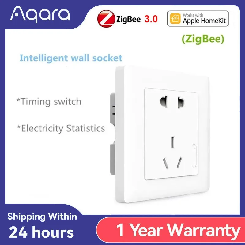 

Aqara Smart Wall Socket Zigbee Wifi Remotel Control Wireless Switch Work For Smart Home Kits For Xiaomi Mijia Smart Homekit APP