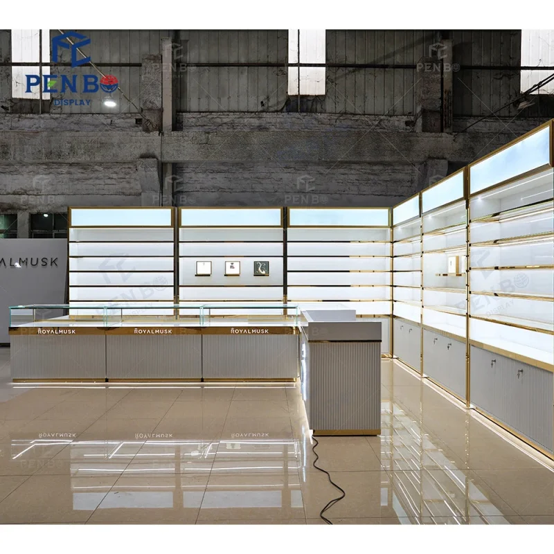 custom.Custom Fragrance Shop Design Solution Including Display Cabinets Shelving Units and Boutique Perfume Planning