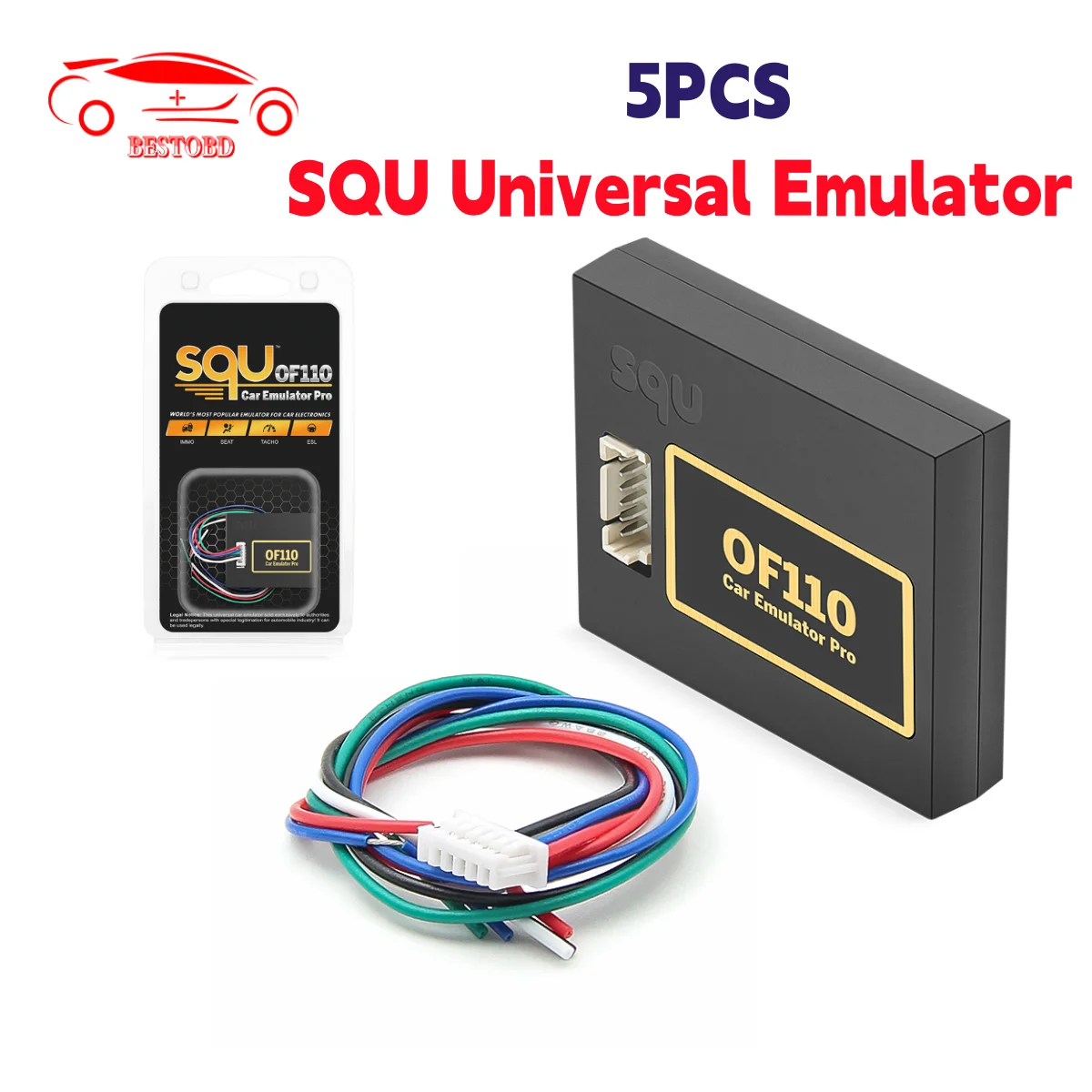 5pcs Universal SQU Emulator OF80 OF110 ECU Tuning Car IMMO for VAG/Mercedes Benz/Opel/Renault/BMW/Honda Tacho Programmer