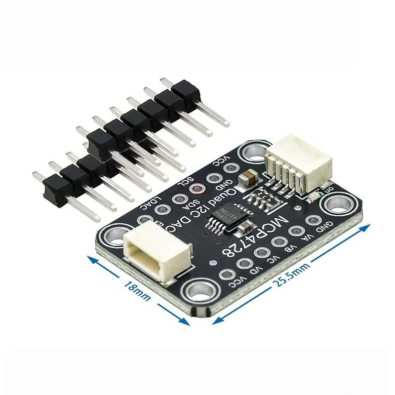 MCP4728 Quad-DAC-Ausgang mit EEPROM-Modul, kompatibel mit STEMMA QT Qwiic – Detail 2