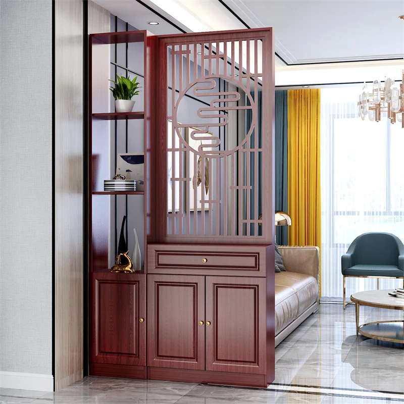 

W8 new Chinese-style screen living room partition decorative entrance cabinet modern foyer rack shoe cabinet home shelf wine