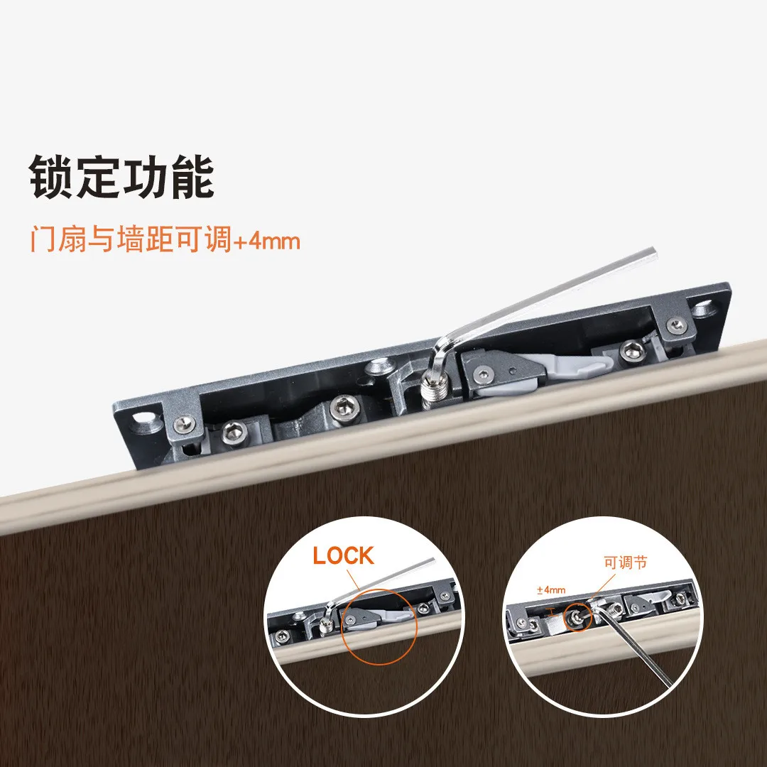 Magic Sliding Door Slides Furniture Fittings Double Buffer Concealed Sliding System Bearings Guide Rails Hardware Hanging Pulley