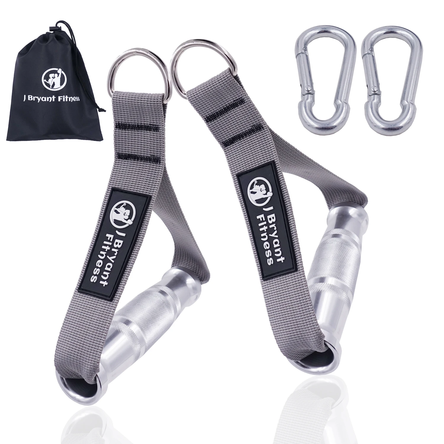 Fitness Heavy Duty Metal Gym Handles Cable Machine Attachment Resistance Band Pull Down Aluminum Alloy Grip Workout Accessories