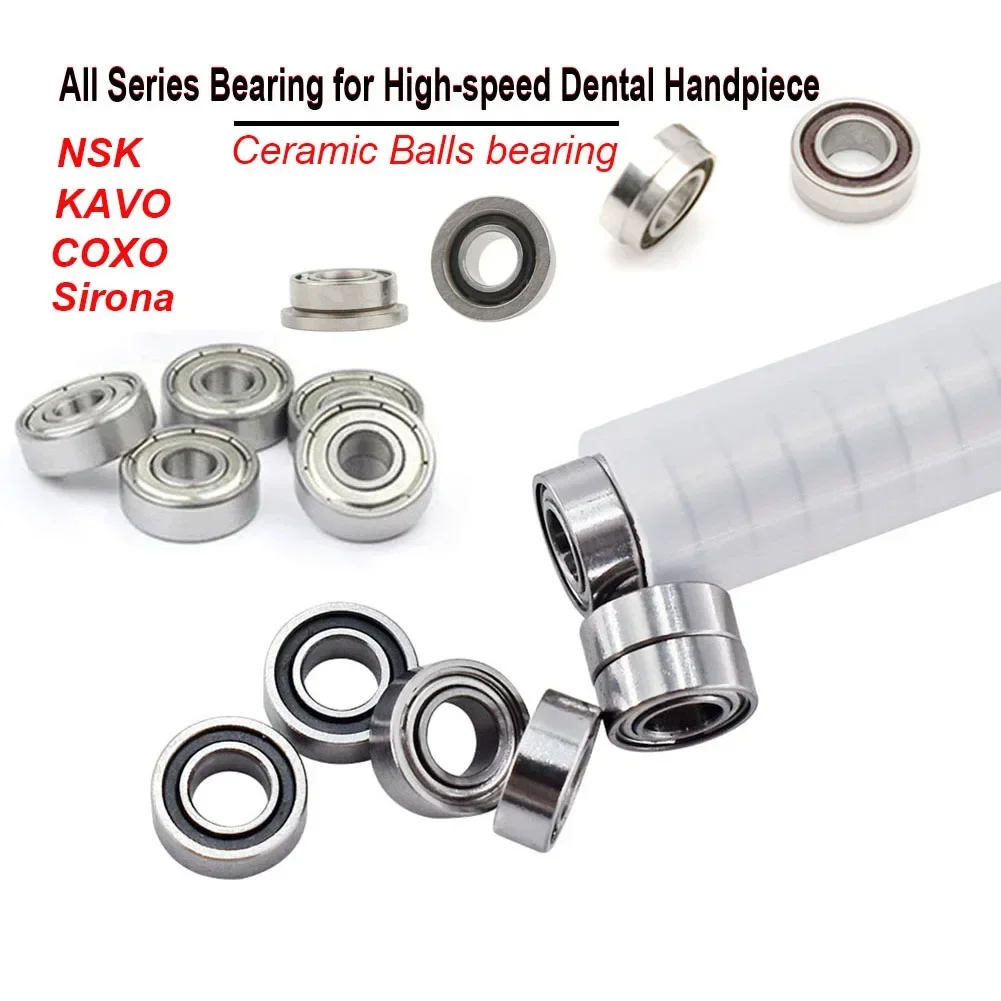 All Types High Speed Dental Handpiece Ceramic Bearing 5Pcs Top Grade NSK KAVO W*H Sirona Step Flange Turbine Spare Parts SR144