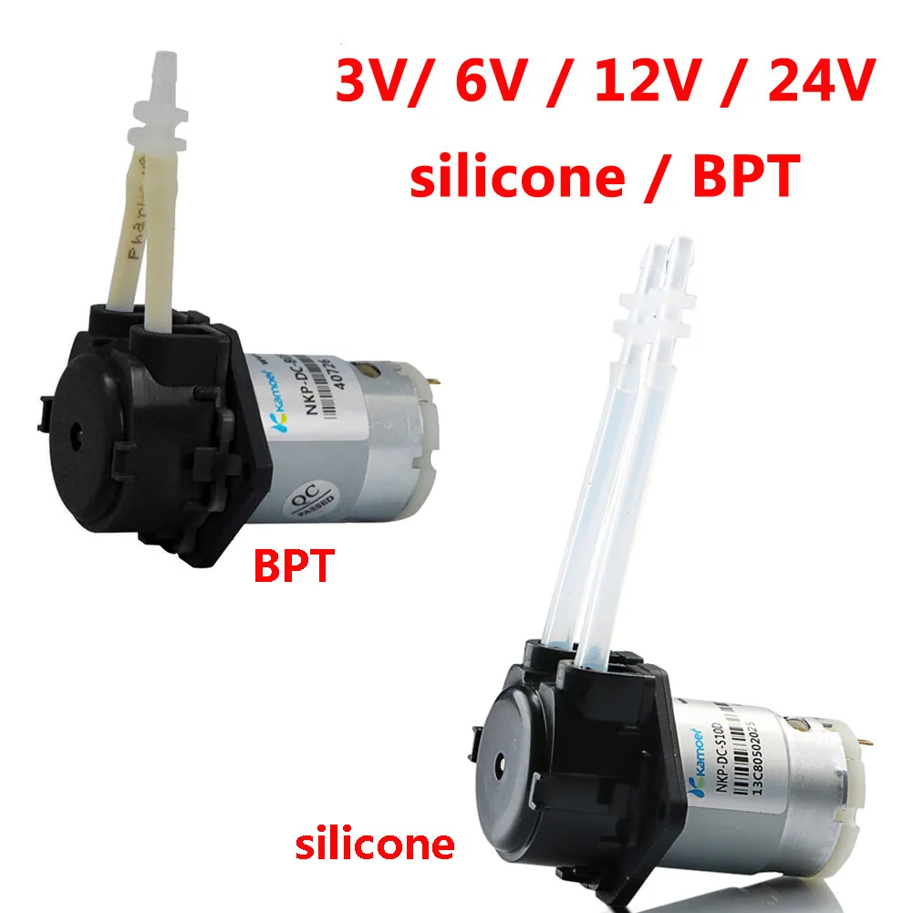 DC 연동 펌프 마이크로 셀프 프라이밍 음소거 연동 액체 펌프, 실험실 투약 분석용 DC 워터 펌프, 3V, 6V, 12V, 24V