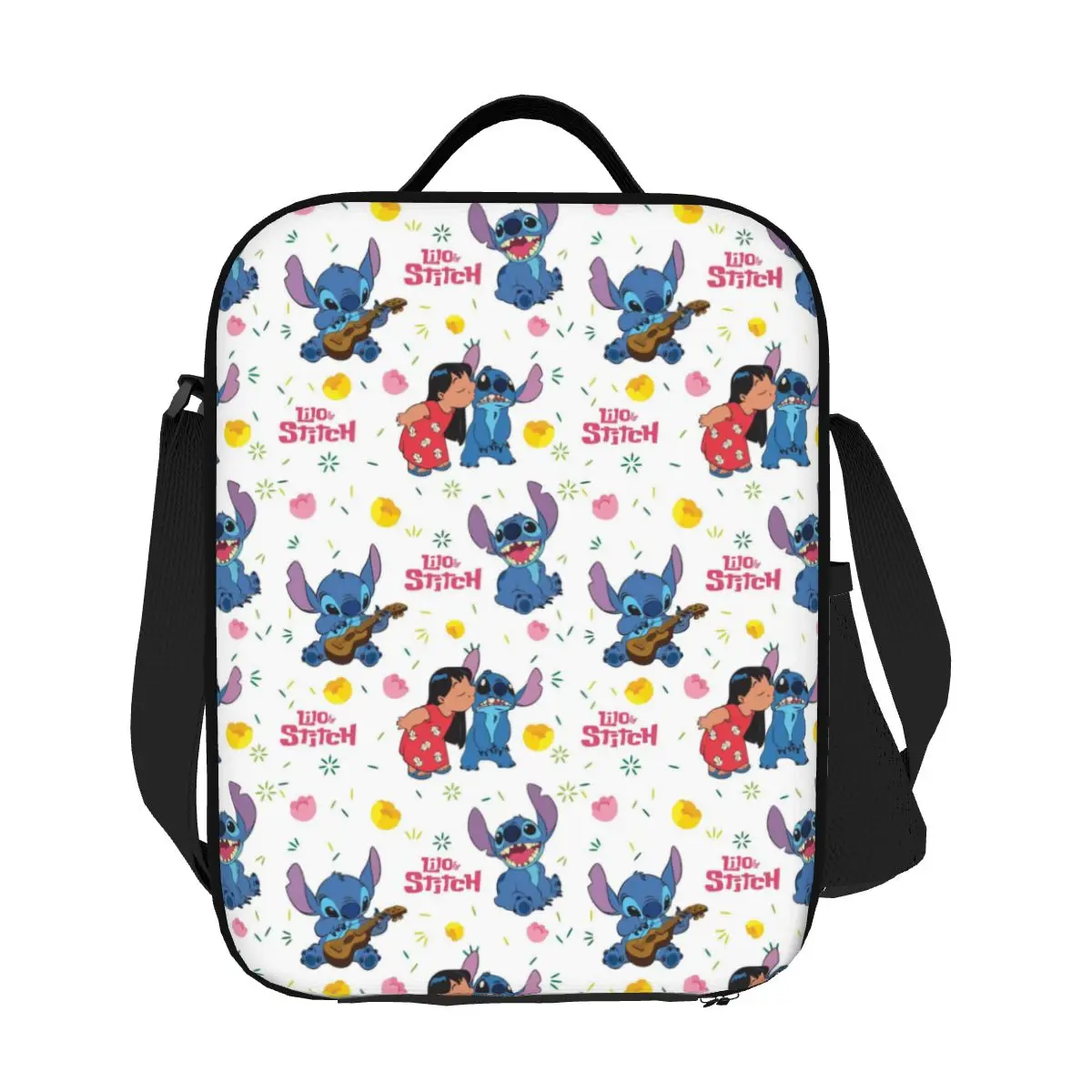 Custom Cartoon Lilo Stitch Insulated Lunch Bags for School Office Cute Cartoon Waterproof Thermal Cooler Lunch Box Women Kids