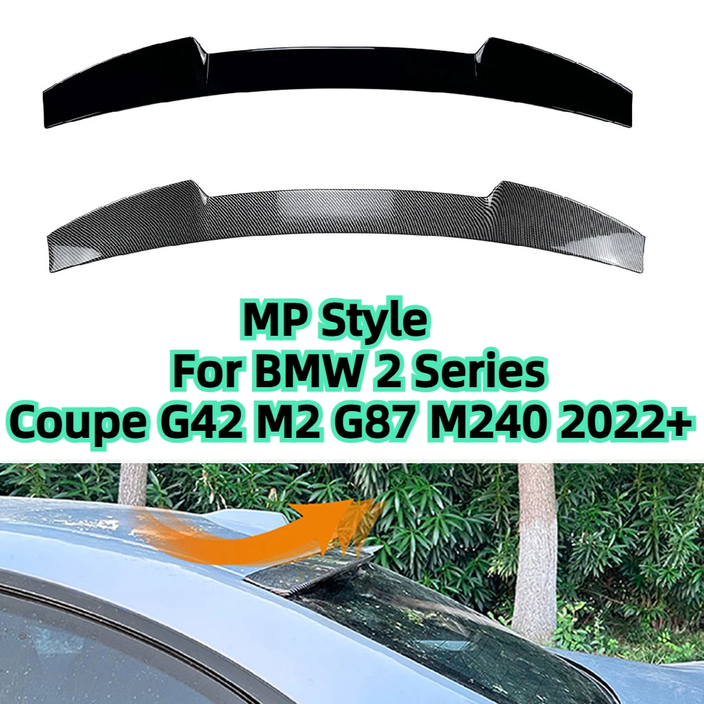 MP Style For BMW 2 Series Coupe G42 M2 G87 M240 2022+ Car Rear Trunk Spoiler Wing Lip High Quality ABS Gloss Black Body Kit