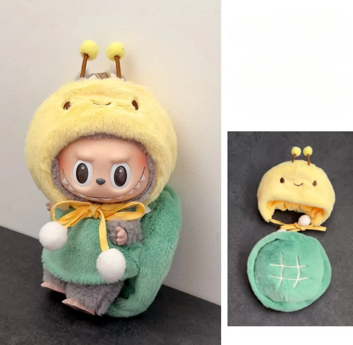 

Clothing For Labubu Big Into Energy Series clothes for 15/17cm Ropa Labubu Onigiri corn Fried shrimp clothing