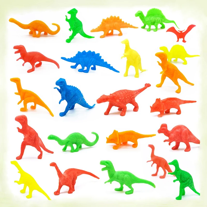 Mini Simulation Wild Animal Dinosaur Model Toys Solid Ornaments Plastic Figures Kids Collection Toys Birthday Christmas gifts