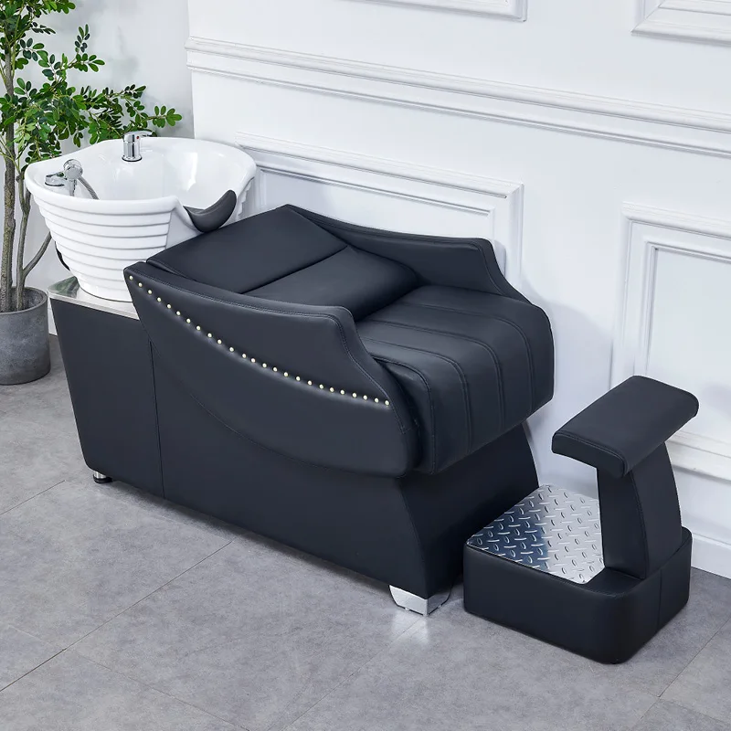 

Modern Living Room Shampoo Chairs PU Leather Comfort Ergonomics Adjust Shampoo Chairs Head Spa Sink Furniture Sillas De Lsxtc