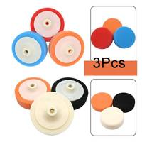 3pcs For M14 Thread Polishing Sponge Head Round 6in 150mm Car Polishing Heads Mop Pads Sponge Soft Foam Buffing Abrasive Tools