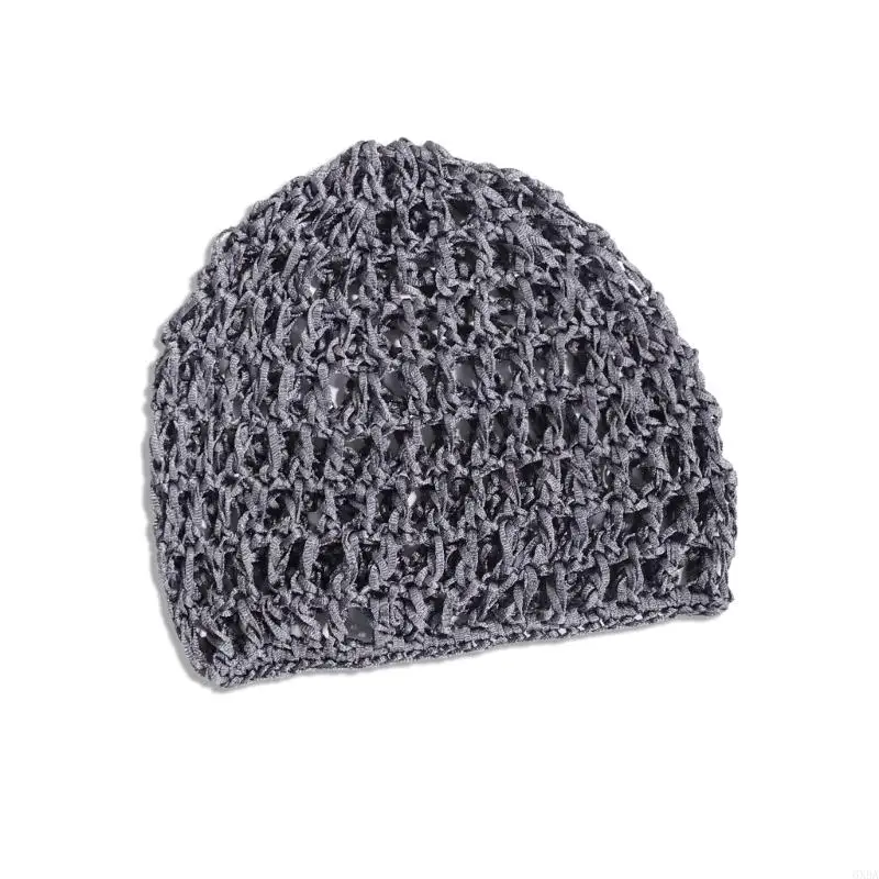 Simple Hollowout Skull Hat Crochet Hair Net Hat For Women Teens Knit Turban Hat 6XDA