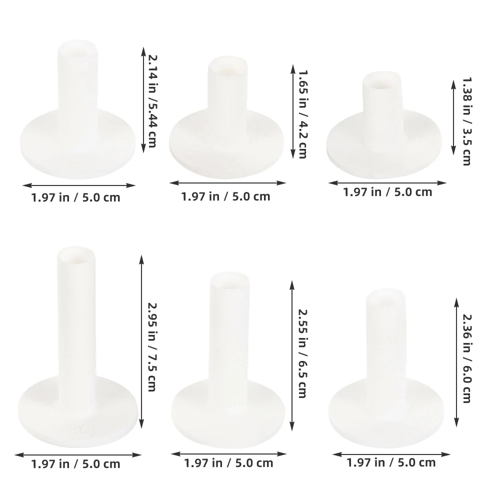 6 قطع من حامل كرة الجولف من السيليكون قابل لإعادة الاستخدام وغير قابل للكسر للممارسة المستقرة وإكسسوارات الجولف المدمجة وخفيفة الوزن للرجال