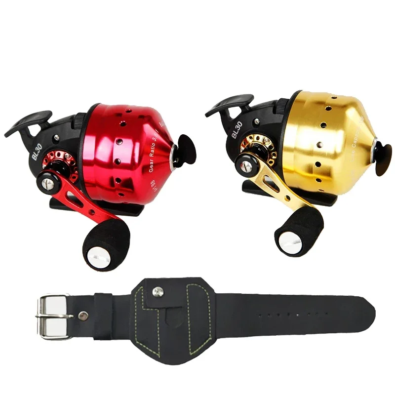 Slingshot Fishing Reel Spinning Hand Wheel 4+1BB 3.6:1 Shooting Fish Closed Reel With Line Outdoor Hunting Fishing Wheel