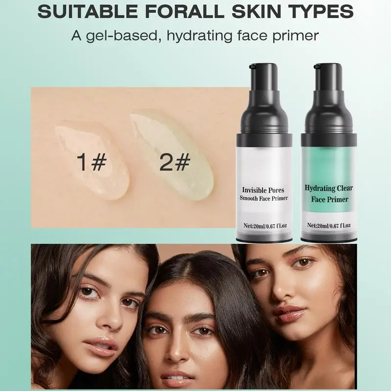 20ml Facial Base Primer Pores Invisible Oil Control Make Up Face Base Cream Foundation Powder Grip Primer For All Skin Types