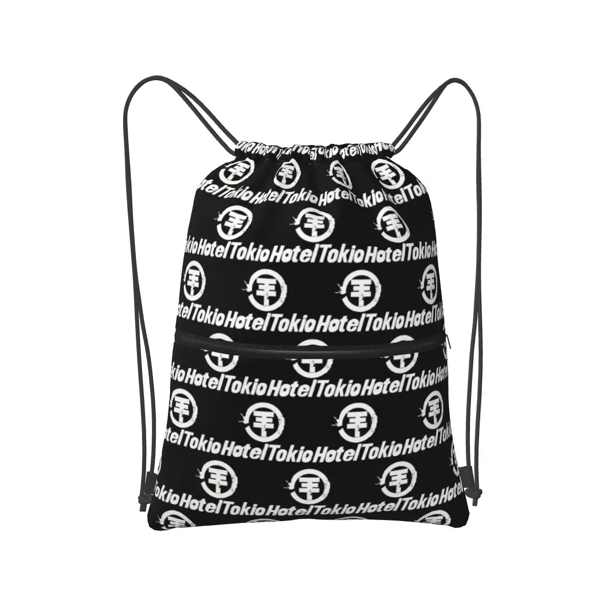 Tokio Hotel Logo Backpacks Casual Drawstring Bags Sundries Bag Book Bags for Travel Students