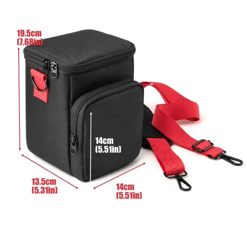 96BA Umhängetasche für Kameras mit aufklappbarer Fronttasche mit Reißverschluss für den täglichen Gebrauch auf Reisen – Detail 6