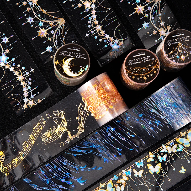 

Декоративная ПЭТ-лента Journal GO 5x200см «Романтический звездный свет» для скрапбукинга, дневников, альбомов, планеров, эстетичного оформления и творчества своими руками