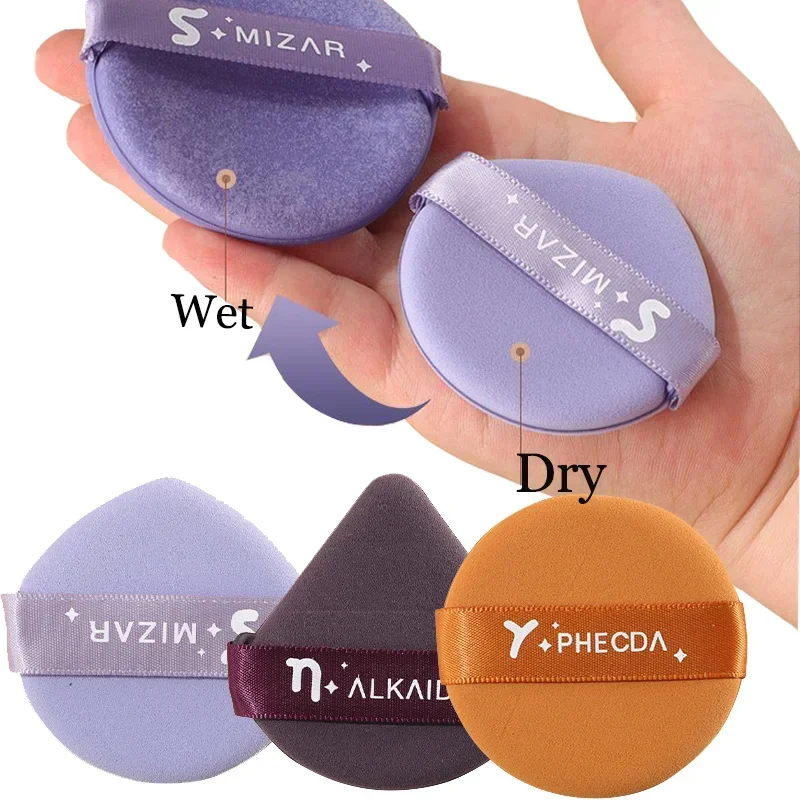 Round Square Triangle Shape Cosmetic Puff Soft Dry and Wet Dual-use Air Cushion Foundation Powder Sponge Puff Makeup Tools