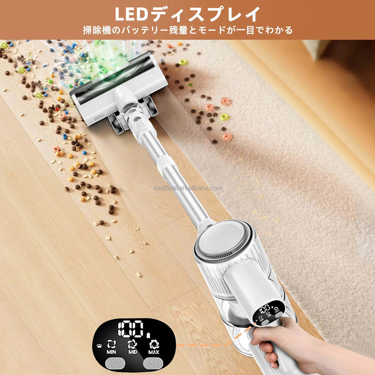 مكنسة كهربائية لاسلكية 8 في 1 |   2200 مللي أمبير شفط فائق |   خفيفة الوزن محمولة للسيارة والفندق