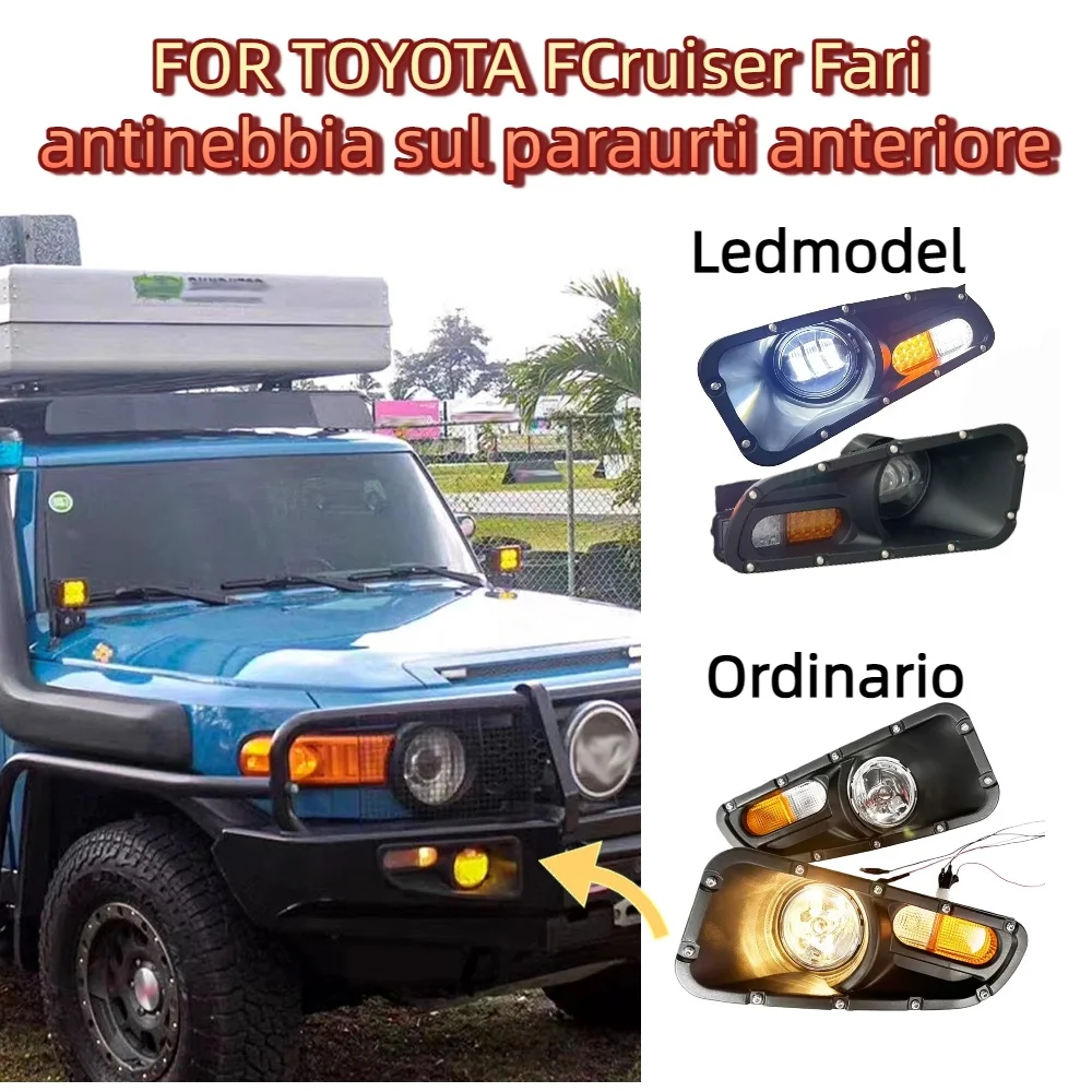 

Front Bumper Fog Light Turn Signal Light Front Bumper Decorative Light Set forToyota FJCruiser Modification 1 Pair of Fog Lights