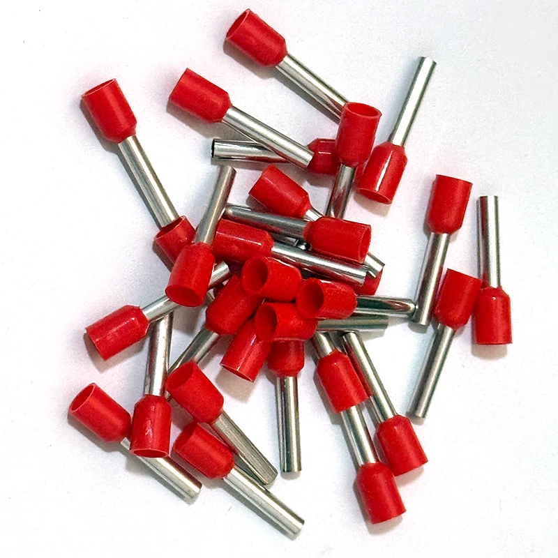 Picture 6: 100Pcs E2508 E2510 E2512 E2518 E4009 E4012 Insulated Ferrules Terminal Block Cord End Wire Connector 2.5mm2,Crimp Terminator