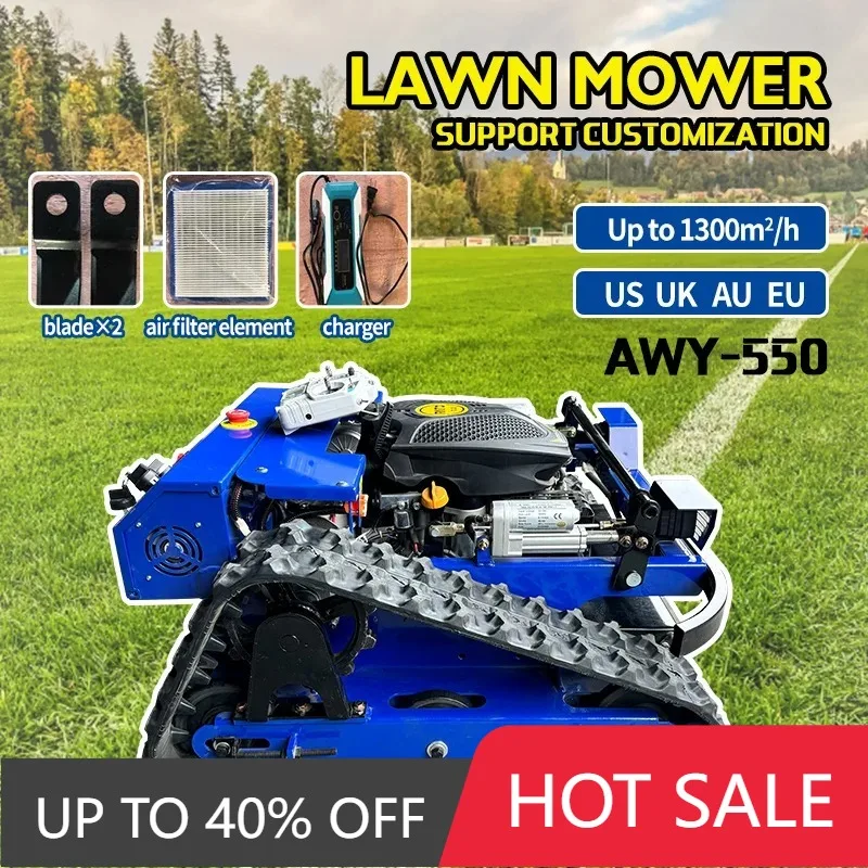 New Design Remote Control Robot Lawn Mower Multi Purpose Rc Lawn Mower For Farmer 