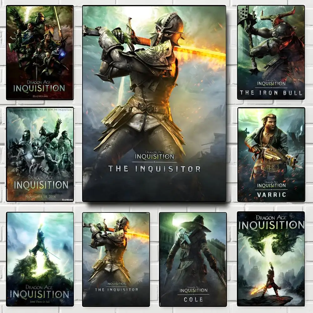 Affiche de jeu Dragon Age Inquisition, impression d'affiche, images d'art mural, peinture sur toile, décoration de salon, chambre à coucher, décoration de la maison