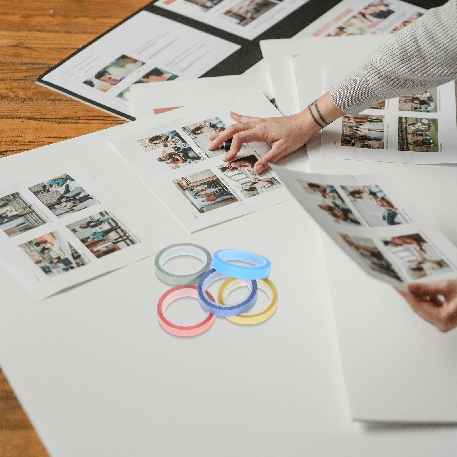 Transparentes, beschreibbares Klebeband, 10 Rollen, abnehmbarer Textmarker, transparent, selbstklebend, für Schule, Büro, Anmerkungen, Indexregisterkarten