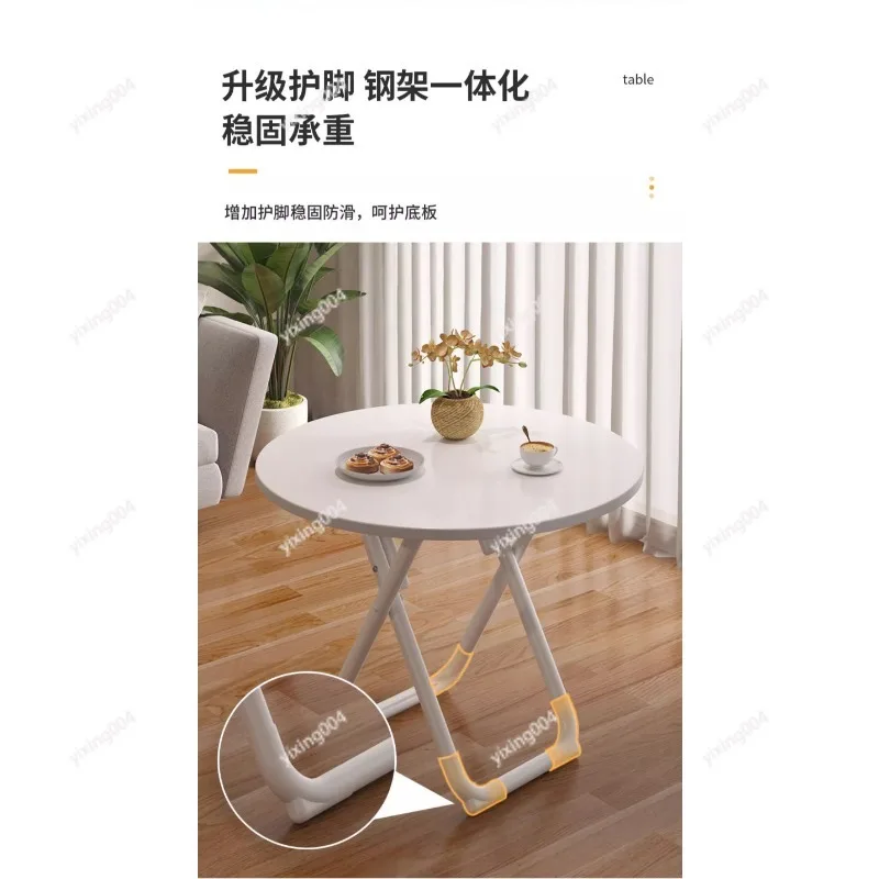 

Folding Dining Table Portable Small Apartment Table for Balcony Home Use