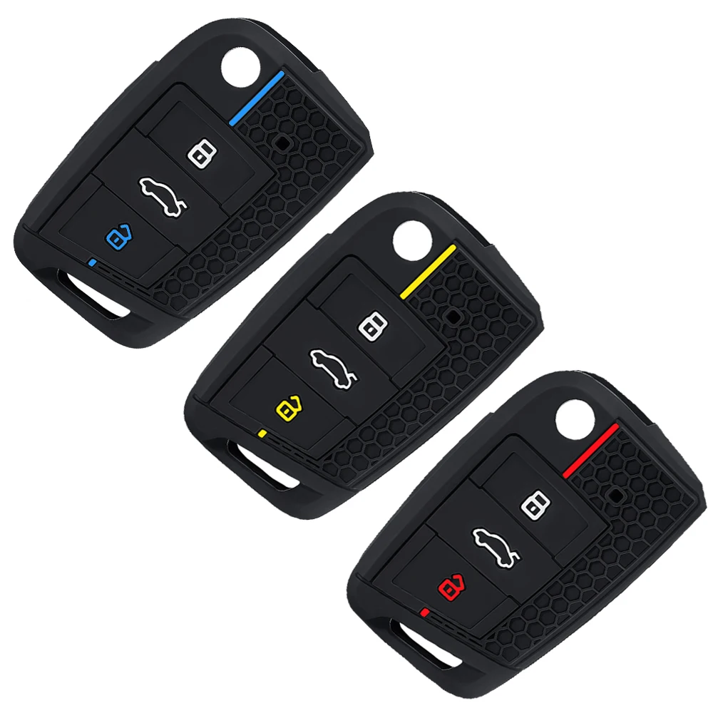 Key case cover For VW golf 7 GTI POLO T-Cross T-Roc touran Tiguan Skoda Octavia Rapid kodiaq Fabia Seat Ibiza leon Ateca Arona