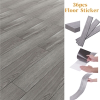 36pcs Floor Stickers 91.44cm x 15.2cm PVC Self-adhesive Wood Grain Floor Sticker 0.18cm Thickened Room PVC Flooring Tile Sticker