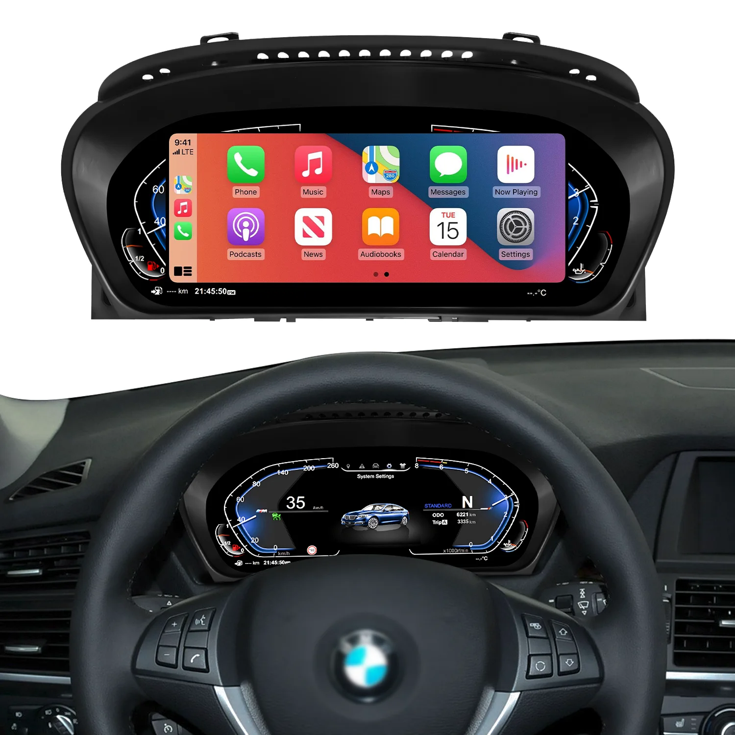 E70 E71 Dashboard Displayer Digital Cluster Instrument Speedometer Wireless CarPlay X5 X6