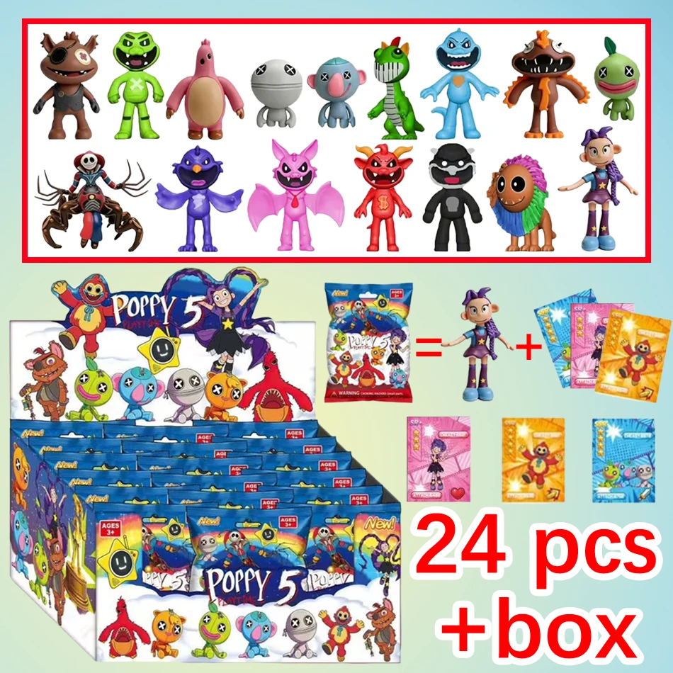 

2-24pcs Bobi Game Series Blind Box 2.5-4-inch Character Figurine PVC Model Trendy Game Figurine Game Peripheral Blind Box Toy
