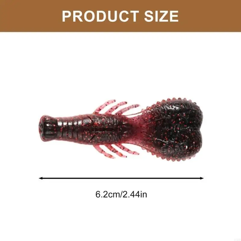 

J2HE 7pcs Artificial Swimbait 6.2cm Fishing Baits Lure 6.7g Soft Baits Fishing Tackle Accessories Crawfish Lure for Trout