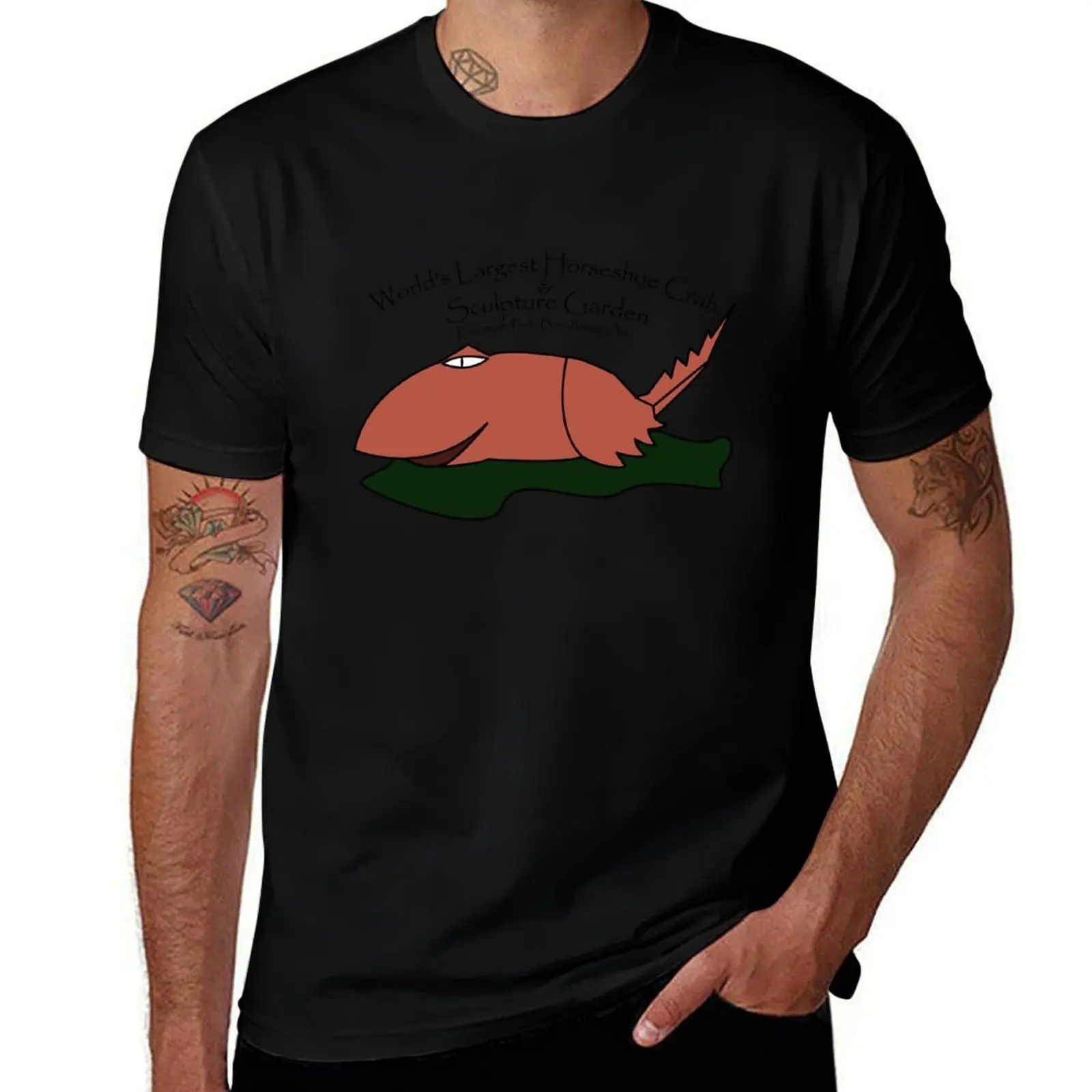 Crabbie World's Largest Horseshoe Crab T-Shirt Aesthetic clothing customs design your own heavy weight t shirts for men