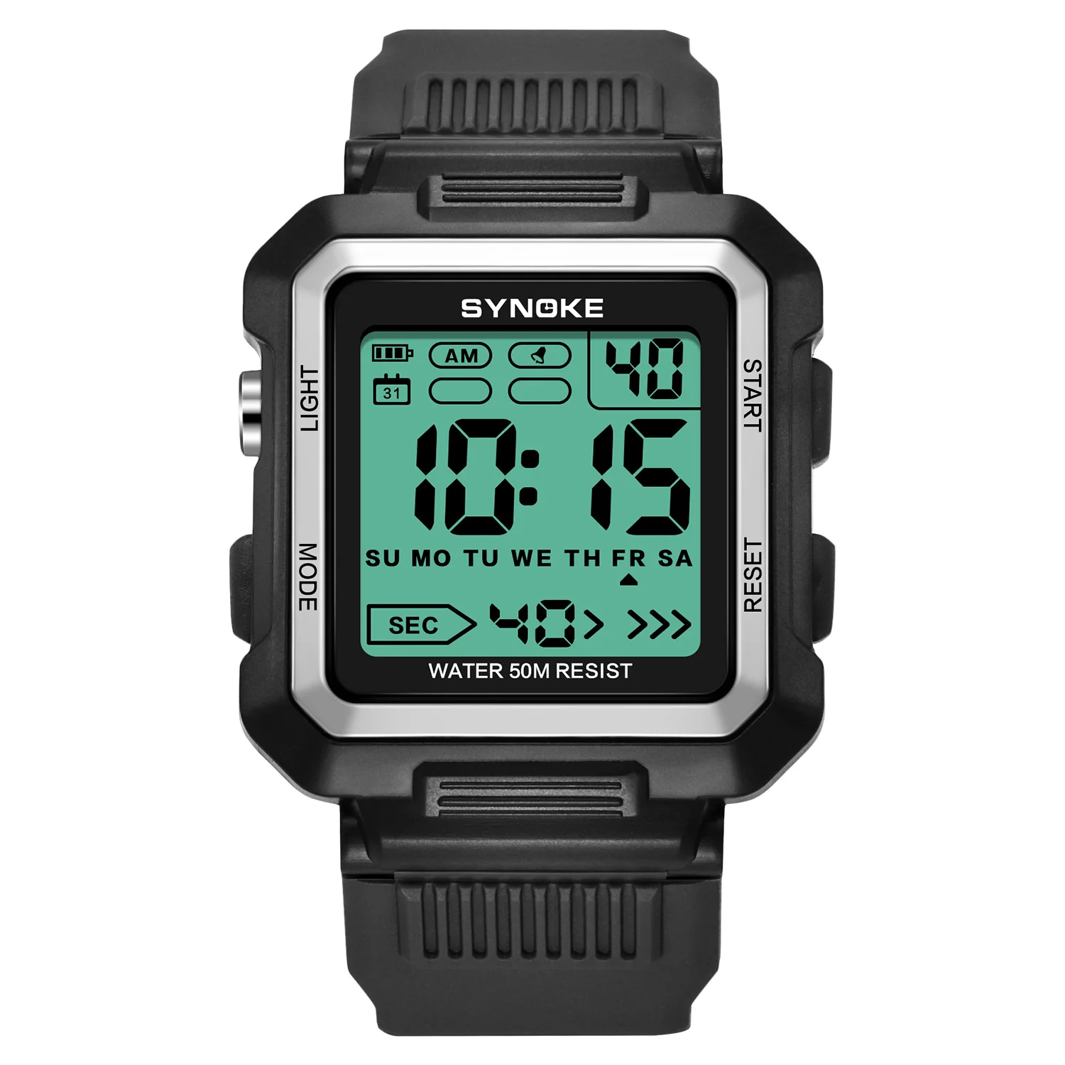 Digital Watches for Men Green Military Waterproof Wristwatch Led Alarm Clocks Reloj De Hombre