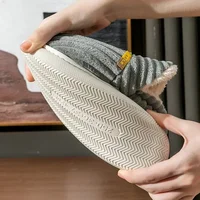 New Fur Slippers For Women Men Winter Furry Fashion Warm Ankles Plush Cozy Slides For Home Indoor Soft Sole Cotton Shoes 5