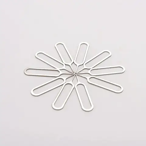 10pcs/set Sim Card Tray Removal Eject Pin Key Tool Needle For Huawei For IPhone IPad Samsung