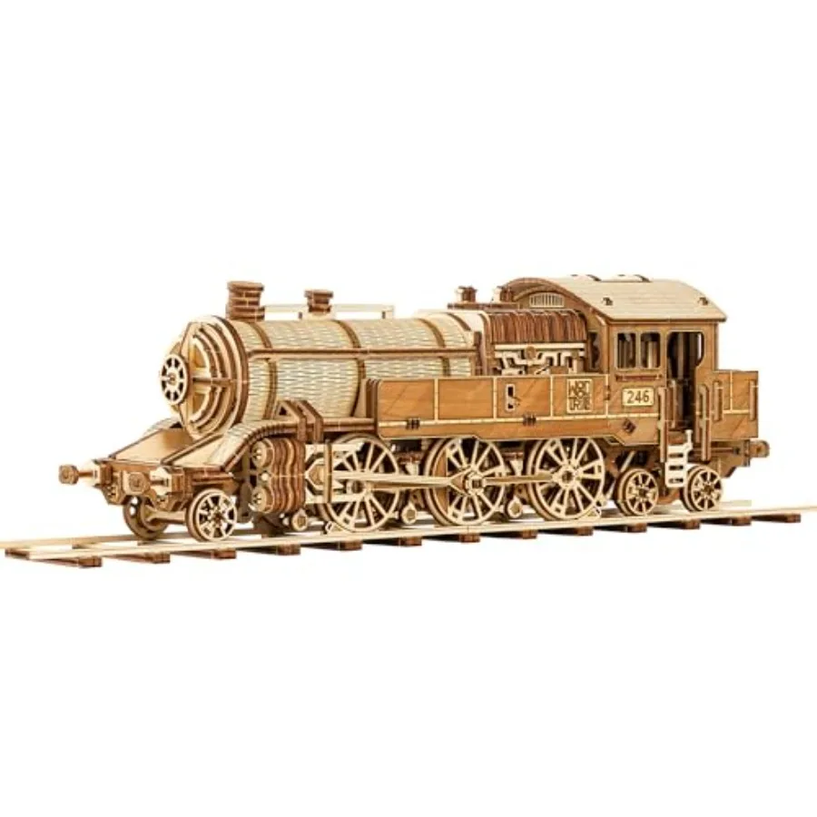 

Grand Traveler 246 Wooden Train Set for home decoration natural wood brown precision-cut interlocking pieces for stress-relief