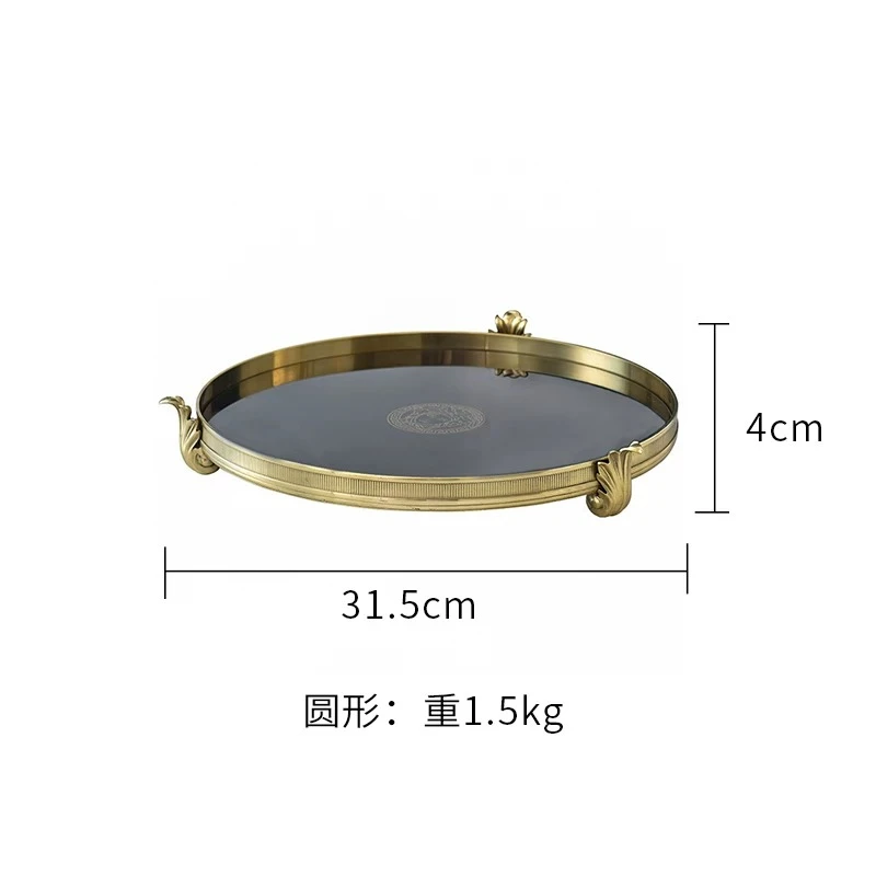 European Modern Sleek Tray Design Light Luxury Decoration American Tray Living Room Coffee Home Accessories Dienblad XY40TP view 6
