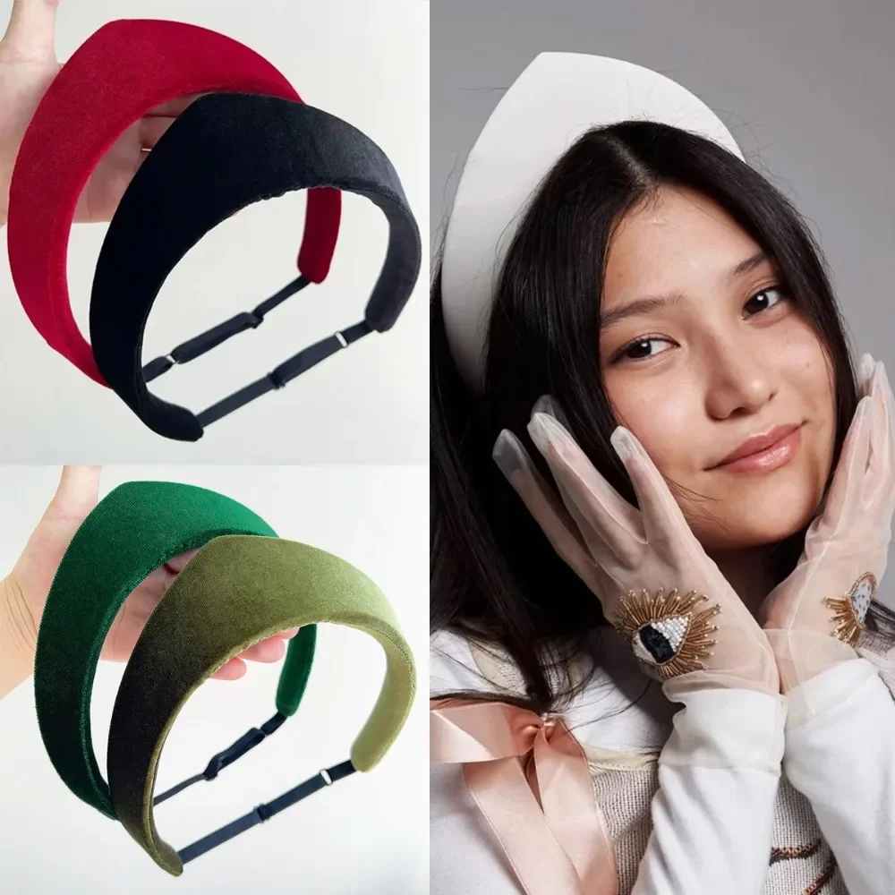 

2025 Retro Velvet Women Headband Smooth European and American Hairpin Headband Hair Hoop Lady Headwear Styling Accessories