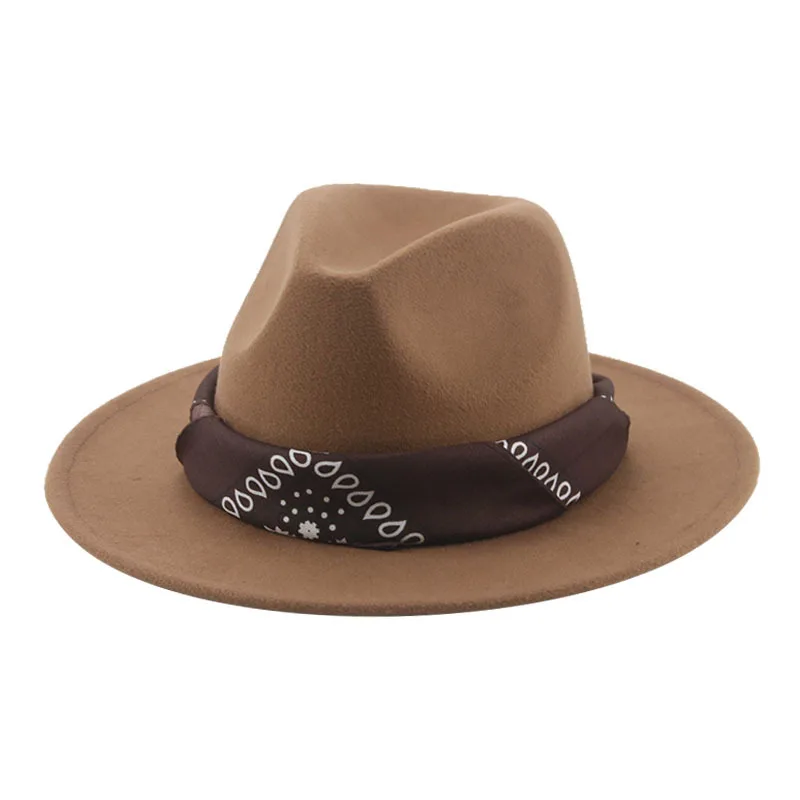 

Top Hat Felt Cap Fedora Hat Western Cowboy Hat Tibetan Xinjiang Tibet Panama Tourism Paisley European And American Hat